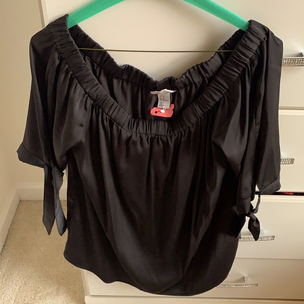 Off the shoulder top, Size 14, Black, H&M